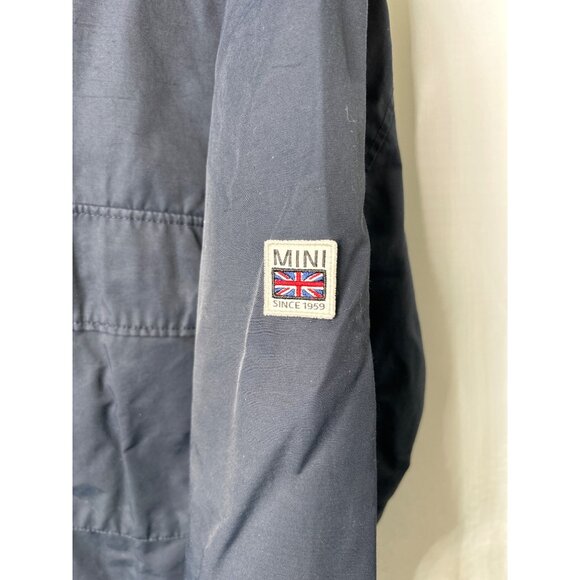 Mini Womens XL Navy Jacket With Neon Hood & Union Jack Lining - Picture 3 of 9